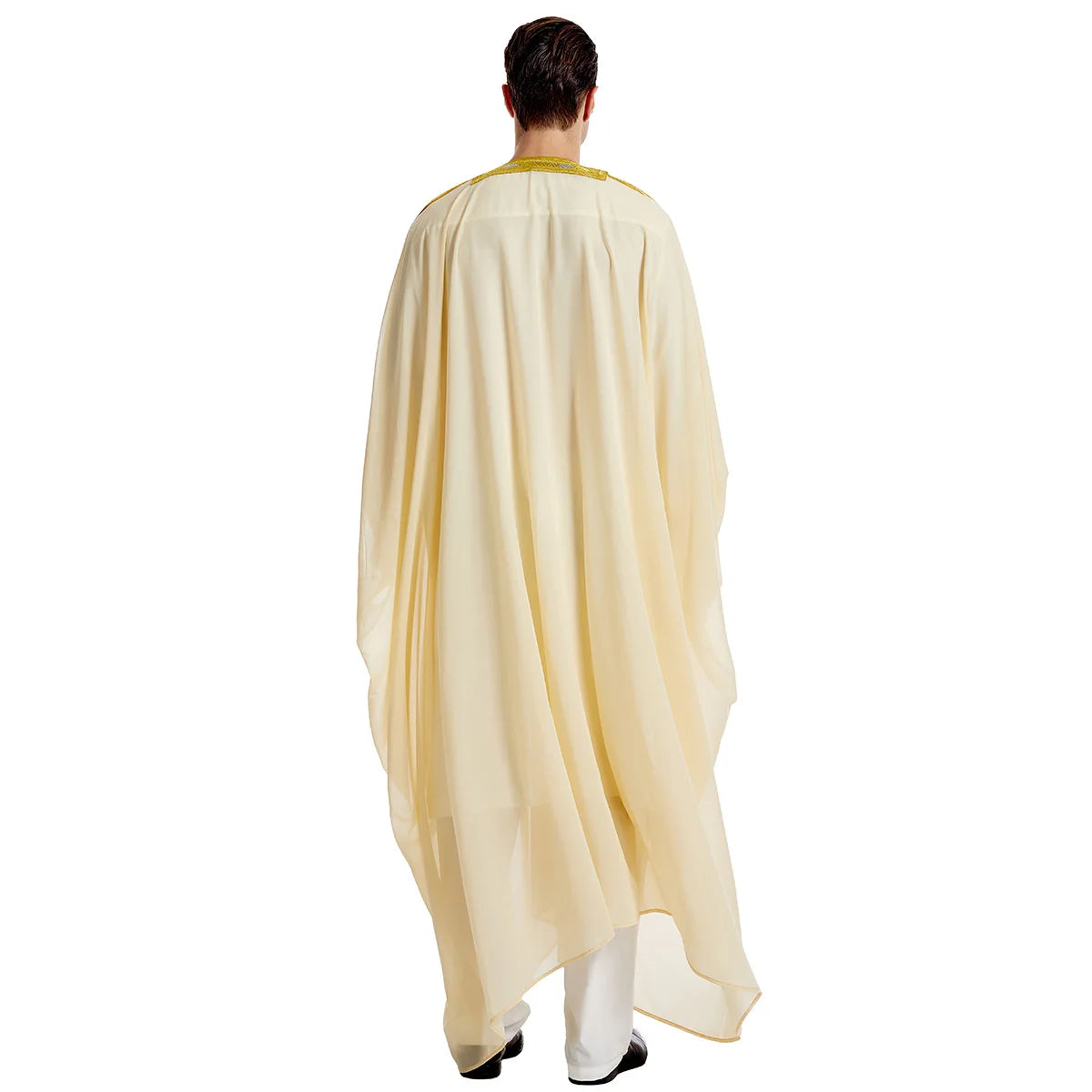 Islamic Clothing Men Robe Arabic Costumes Kaftan Muslim Man Moroccan Casual Long Dress Striped Middle East National Costume