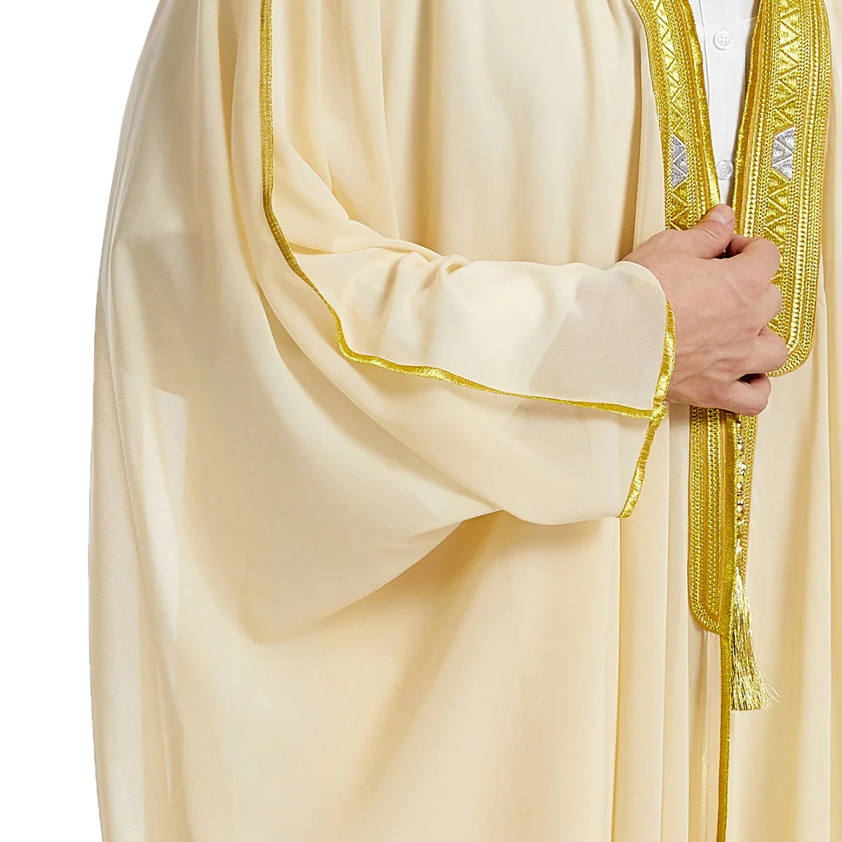 Islamic Clothing Men Robe Arabic Costumes Kaftan Muslim Man Moroccan Casual Long Dress Striped Middle East National Costume