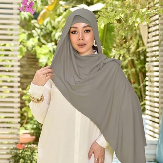 High Density Chiffon Hijab (Grey)