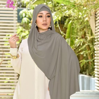 High Density Chiffon Hijab (Grey)