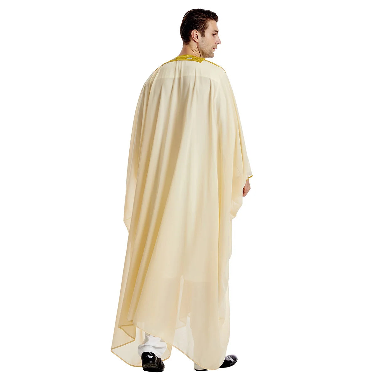 Islamic Clothing Men Robe Arabic Costumes Kaftan Muslim Man Moroccan Casual Long Dress Striped Middle East National Costume