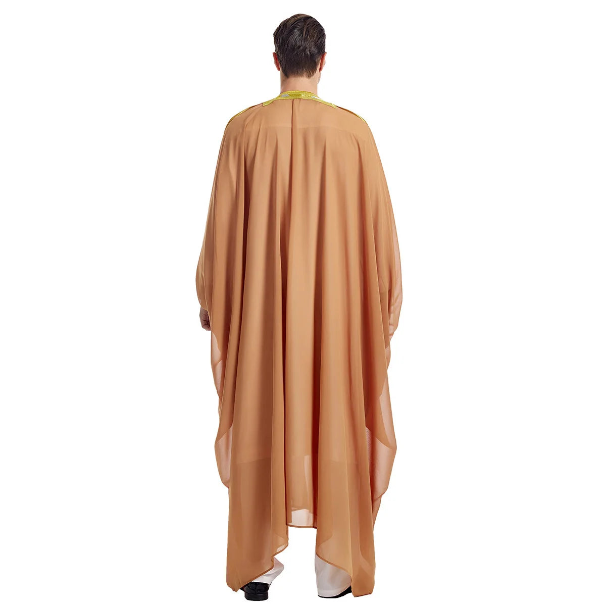 Islamic Clothing Men Robe Arabic Costumes Kaftan Muslim Man Moroccan Casual Long Dress Striped Middle East National Costume