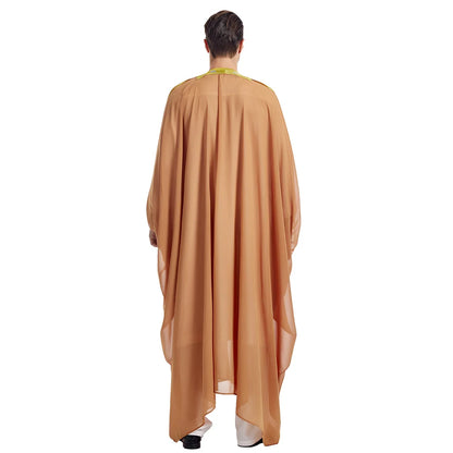 Islamic Clothing Men Robe Arabic Costumes Kaftan Muslim Man Moroccan Casual Long Dress Striped Middle East National Costume