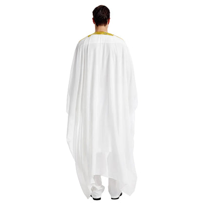 Islamic Clothing Men Robe Arabic Costumes Kaftan Muslim Man Moroccan Casual Long Dress Striped Middle East National Costume