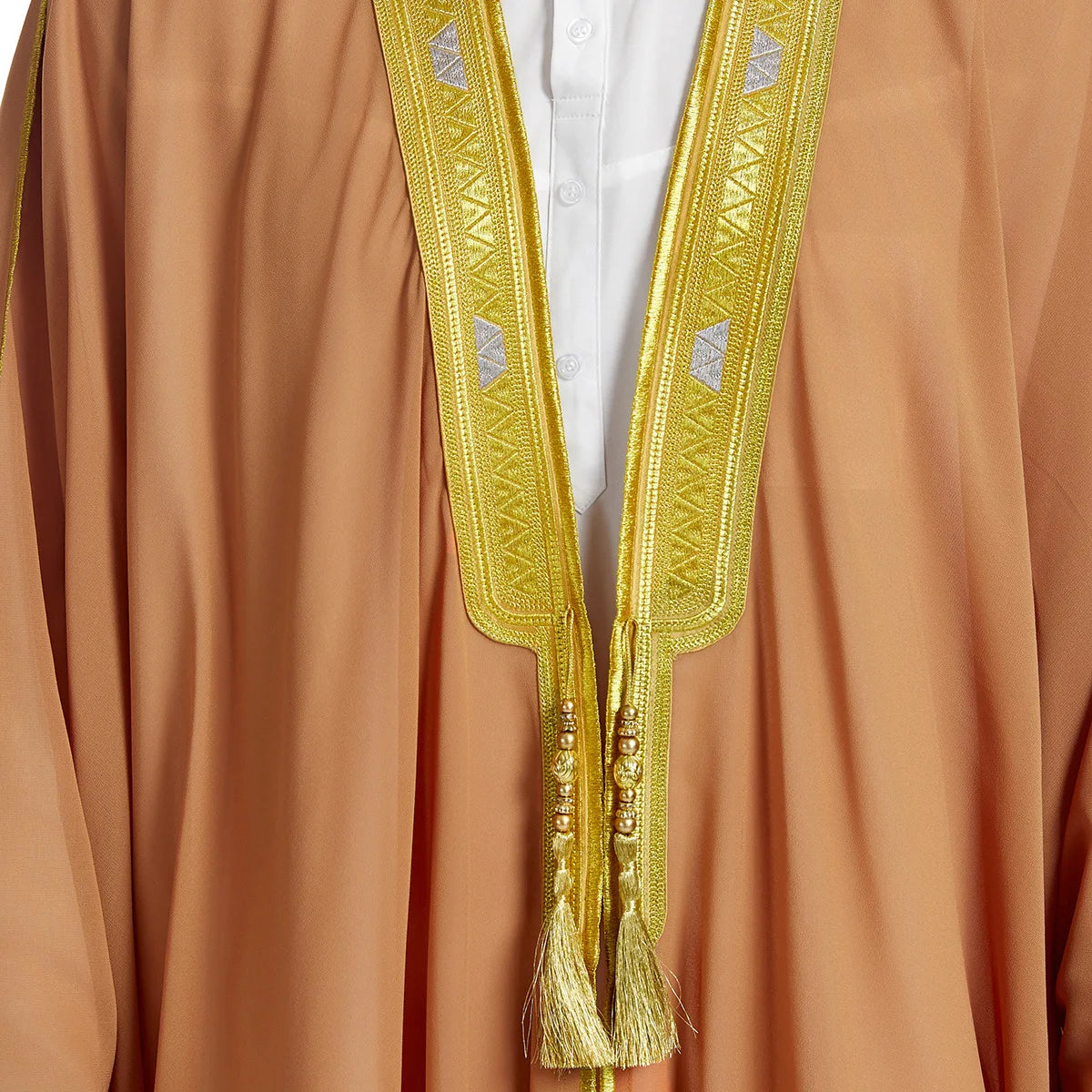 Islamic Clothing Men Robe Arabic Costumes Kaftan Muslim Man Moroccan Casual Long Dress Striped Middle East National Costume