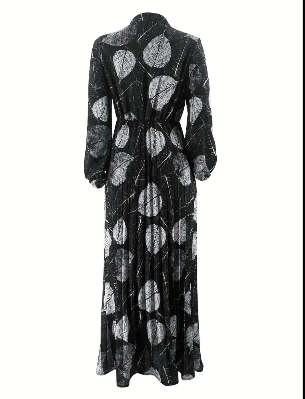Elegant Black Middle Eastern-Inspired Abaya Dress