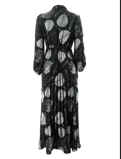 Elegant Black Middle Eastern-Inspired Abaya Dress